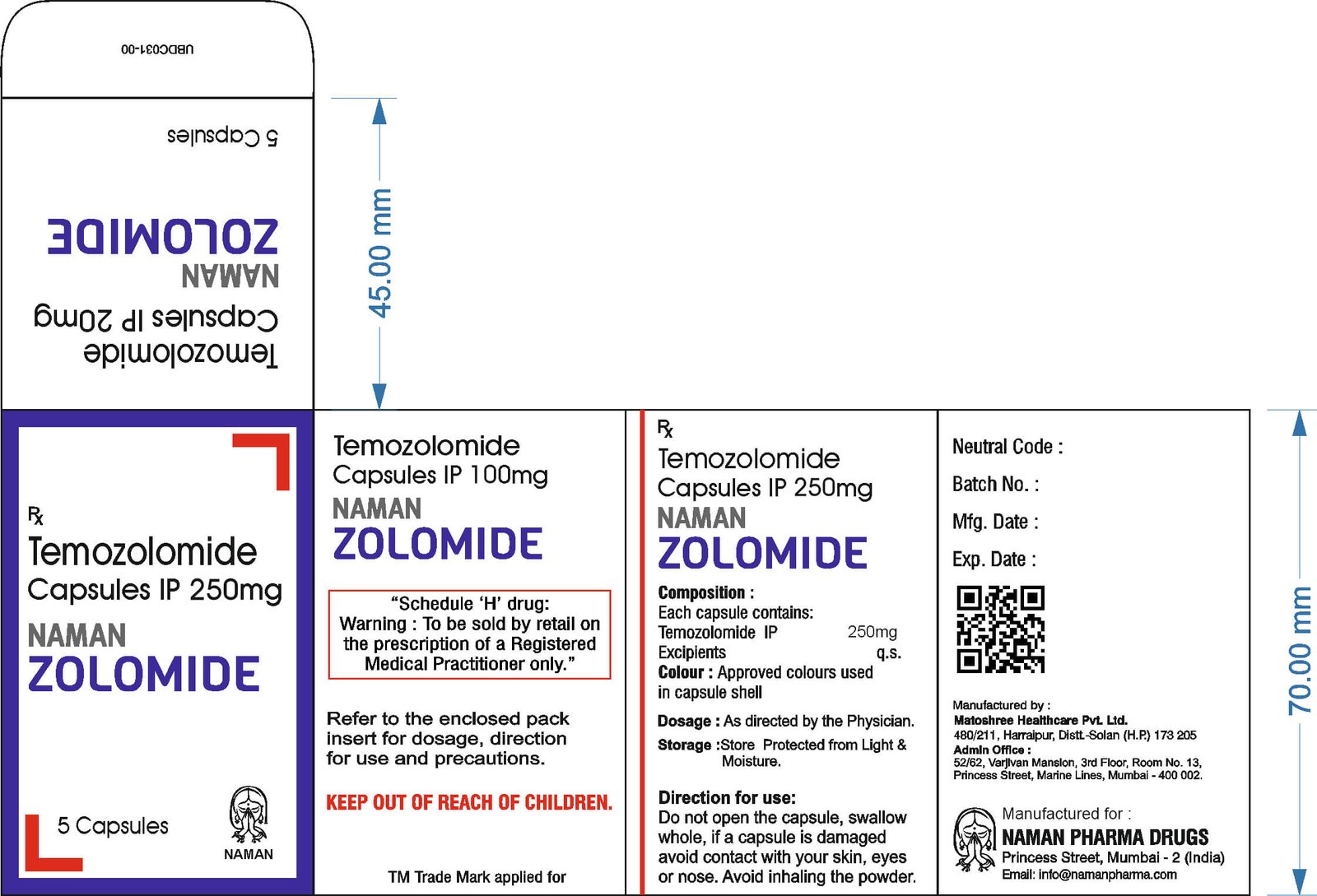 NAMAN ZOLOMIDE 250MG