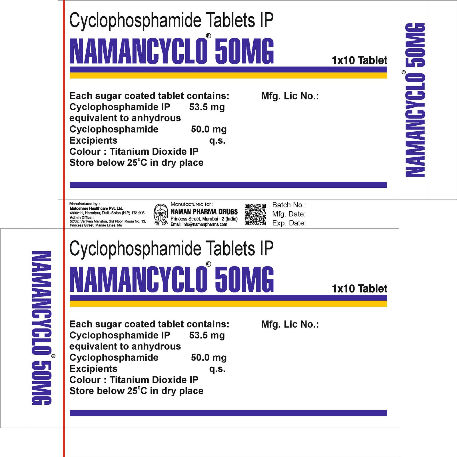 NAMANCYCLO 50MG
